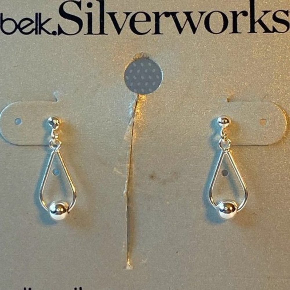 Belk Silverworks Sterling Silver Drop Earrings | NEW on Card